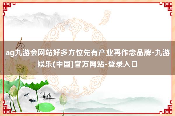 ag九游会网站好多方位先有产业再作念品牌-九游娱乐(中国)官方网站-登录入口